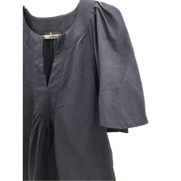 Tuckernuck PAMANDER PLACE Finley Navy Flutter sleeve top oversized - Picture 10 of 12